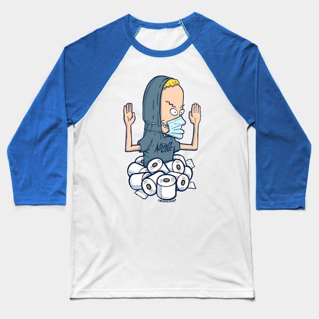 Coronaholio Beavis Baseball T-Shirt by BradAlbright